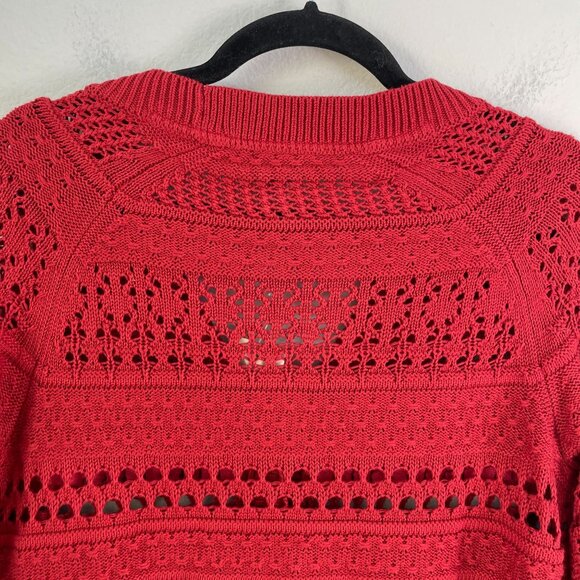 NEW Sundance PXS Red Button Up Cardigan Sweater V Neck Long Sleeve - Picture 9 of 10